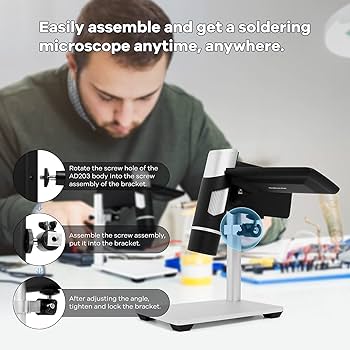 ★超美品★ Andonstar デジタル 顕微鏡 マイクロスコープ AD203 Amazon.com : Andonstar AD203 Digital Microscope (Black+